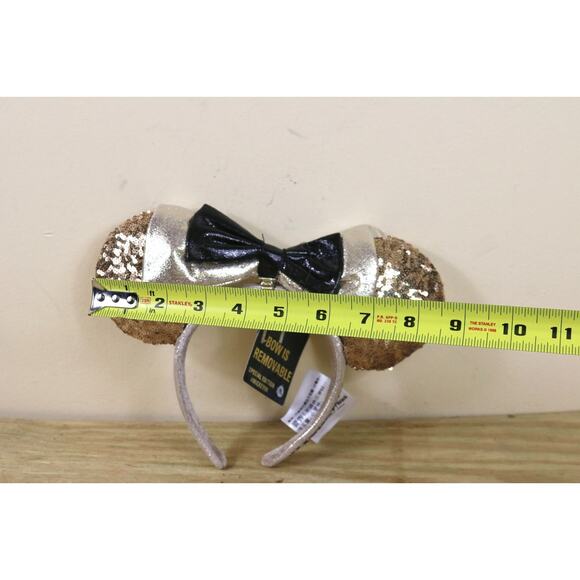 New Disney Parks Mickey 90th Anniversary Gold Black Limited Edition Headband Bow main image 5